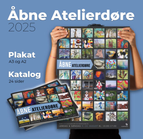 Plakat design til Åbne Atelierdøre
