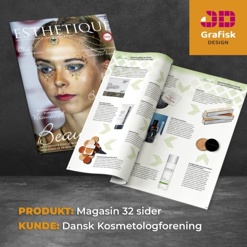 Esthetique magasin Magasin lavet til kosmetologer, kunden er Dansk Kosmetolog Forening